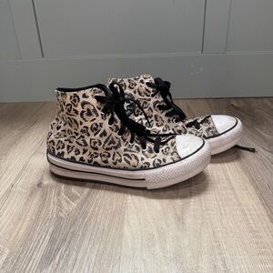 Converse‎ chuck taylor all star EVA platform leopard cat print junior size 4